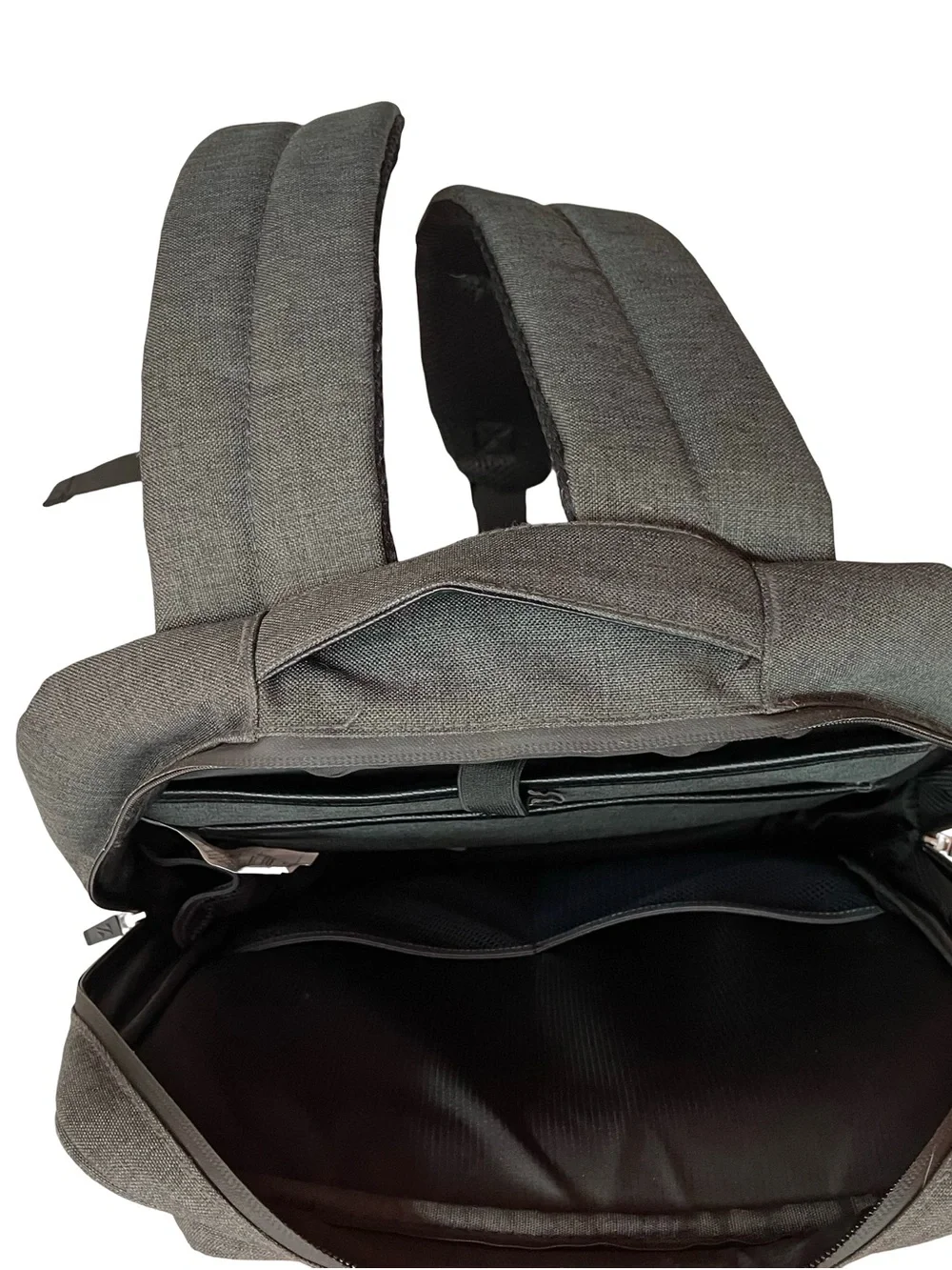 Zusa Backpack Heather Gray Laptop Messenger Branded New Embroidered Logo Phiar